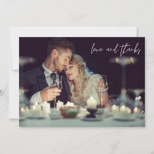 Liefde en Bedankt Foto Weddenschap Hartelijk dank (Voorkant)