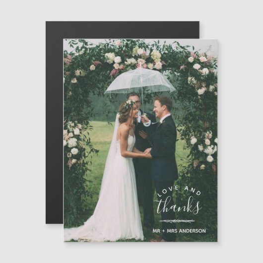 Liefde en Bedankt Foto Weddenschap Hartelijk dank (Voorkant / Achterkant)