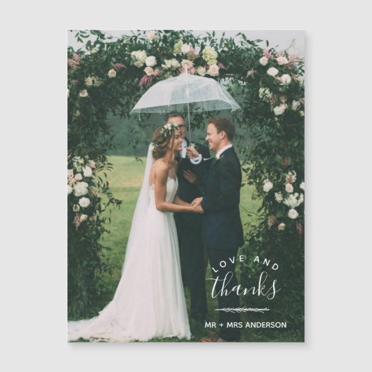 Liefde en Bedankt Foto Weddenschap Hartelijk dank (Voorkant)