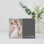 Liefde en Bedankt Foto Weddenschap Hartelijk dank Briefkaart (Staand voorkant)