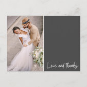 Liefde en Bedankt Foto Weddenschap Hartelijk dank Briefkaart (Voorkant)