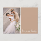 Liefde en Bedankt Foto Weddenschap Hartelijk dank Briefkaart (Voorkant)