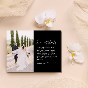 Liefde en Bedankt Foto Weddenschap Hartelijk dank Briefkaart