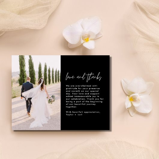 Liefde en Bedankt Foto Weddenschap Hartelijk dank Briefkaart