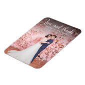 Liefde en bedankt Foto Weddenschap Hartelijk dank  Magneet (Linkerzijde)