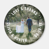 Liefde en Bedankt Foto Weddenschap Hartelijk dank Magneet (Voorkant)