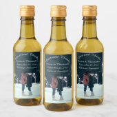 Liefde en Bedankt Foto Weddenschap Mini Wine Label Wijn Etiket (Flessen)