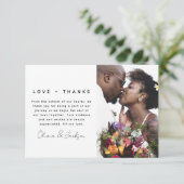 Liefde en Bedankt Foto Wedding (Staand voorkant)