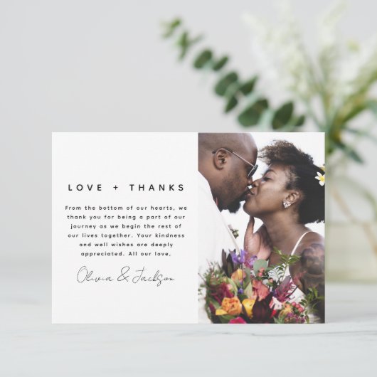 Liefde en Bedankt Foto Wedding (Staand voorkant)