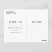 Liefde en Bedankt Foto Wedding Hartelijk dank Brie Briefkaart (Achterkant)