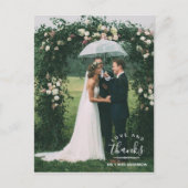 Liefde en Bedankt Foto Wedding Hartelijk dank Brie Briefkaart (Voorkant)