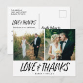 Liefde en Bedankt Foto Weduwschap Dank u Briefkaar Briefkaart (Voorkant / Achterkant)