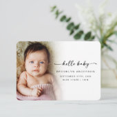 Liefde en Bedankt | Fotobekleding Hallo Baby (Staand voorkant)