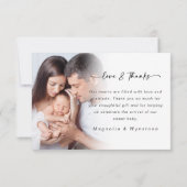 Liefde en Bedankt | Fotobekleding Hallo Baby (Achterkant)