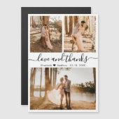 Liefde en Bedankt Fotobruiloft Bedankt Magnet (Voorkant / Achterkant)