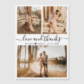 Liefde en Bedankt Fotobruiloft Bedankt Magnet (Voorkant)