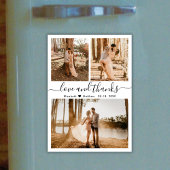 Liefde en Bedankt Fotobruiloft Bedankt Magnet