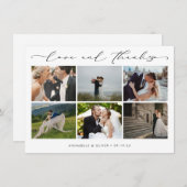 Liefde en Bedankt Fotocollage bruiloft (Voorkant / Achterkant)