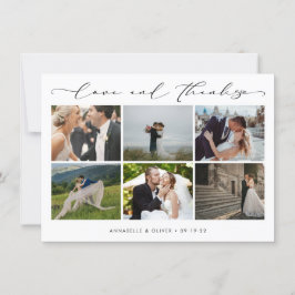 Liefde en Bedankt Fotocollage bruiloft