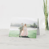 Liefde en Bedankt Fotocollage Bruiloft Gevouwen Kaart (Achterkant)