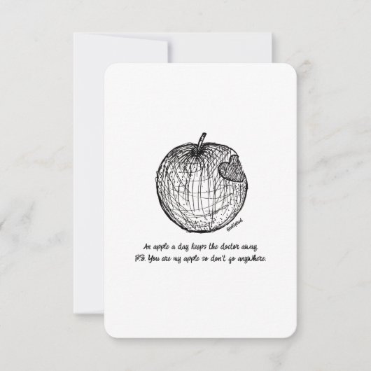 Liefde en bedankt, ga niet weg, platte Kaart (Voorkant)