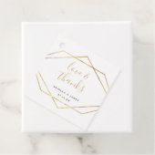 Liefde en Bedankt geometrische gouden bruiloft dan Bedankjes Labels (In situ)