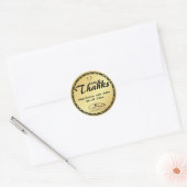 Liefde en Bedankt Gouden Bruiloft Sticker (Envelop)