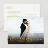 Liefde en Bedankt gouden olievlek Dank je voor Briefkaart (Voorkant / Achterkant)