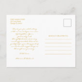 Liefde en Bedankt gouden olievlek Dank je voor Briefkaart (Achterkant)