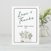 Liefde en Bedankt Groen Minimalistisch Bedankt Car (Staand voorkant)