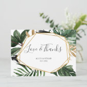 Liefde en Bedankt Groen Tropische bruiloft (Staand voorkant)
