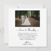 Liefde en Bedankt Hart Black Gold Collage Wedding (Achterkant)