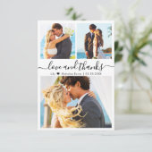 Liefde en Bedankt Hart Script Foto Bruiloft (Staand voorkant)