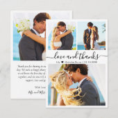 Liefde en Bedankt Hart Script Foto Bruiloft (Voorkant / Achterkant)