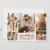 Liefde en Bedankt Hart Weddenschap Foto Collage Da (Voorkant)