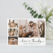 Liefde en Bedankt Hart Weddenschap Foto Collage Da (Staand voorkant)