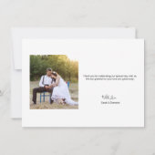 Liefde en Bedankt Hart Wedding Foto Sage groen (Achterkant)