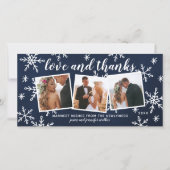 Liefde en Bedankt Holiday Wedding Dank jullie mari Feestdagenkaart (Voorkant)