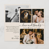 Liefde en Bedankt Ivory Wedding Foto Hartelijk dan (Voorkant / Achterkant)