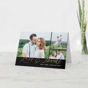 Liefde en bedankt kalligrafie feestdagen kaart