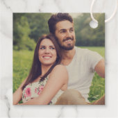 Liefde en Bedankt Kalligrafie Huwelijk Monogram Go Bedankjes Labels (Achterkant)