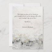 Liefde en Bedankt Kerst feestdagen pasgetrouwden f Feestdagenkaart (Achterkant)