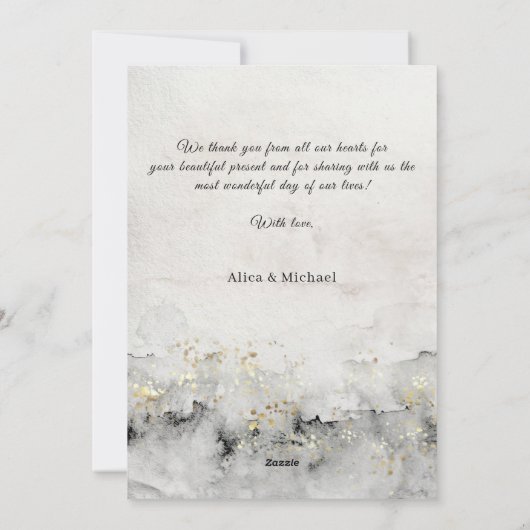 Liefde en Bedankt Kerst feestdagen pasgetrouwden f Feestdagenkaart (Achterkant)