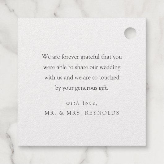 Liefde en bedankt koppels bedanken jullie bruiloft bedankjes labels (Achterkant)