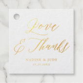 Liefde en bedankt koppels bedanken jullie bruiloft bedankjes labels (Voorkant)