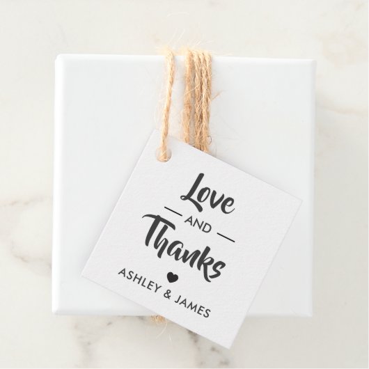 Liefde en Bedankt Label, Huwelijkscadeau Label, Kr Bedankjes Labels (In situ)