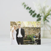 Liefde en Bedankt Manuscript Weddenschap Hartelijk Briefkaart (Staand voorkant)