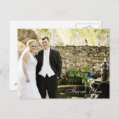 Liefde en Bedankt Manuscript Weddenschap Hartelijk Briefkaart (Voorkant / Achterkant)