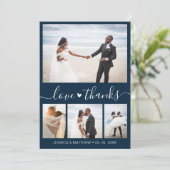 Liefde en Bedankt marinescheepsfoto's Collage Wedd (Staand voorkant)