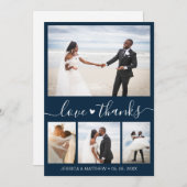 Liefde en Bedankt marinescheepsfoto's Collage Wedd (Voorkant / Achterkant)